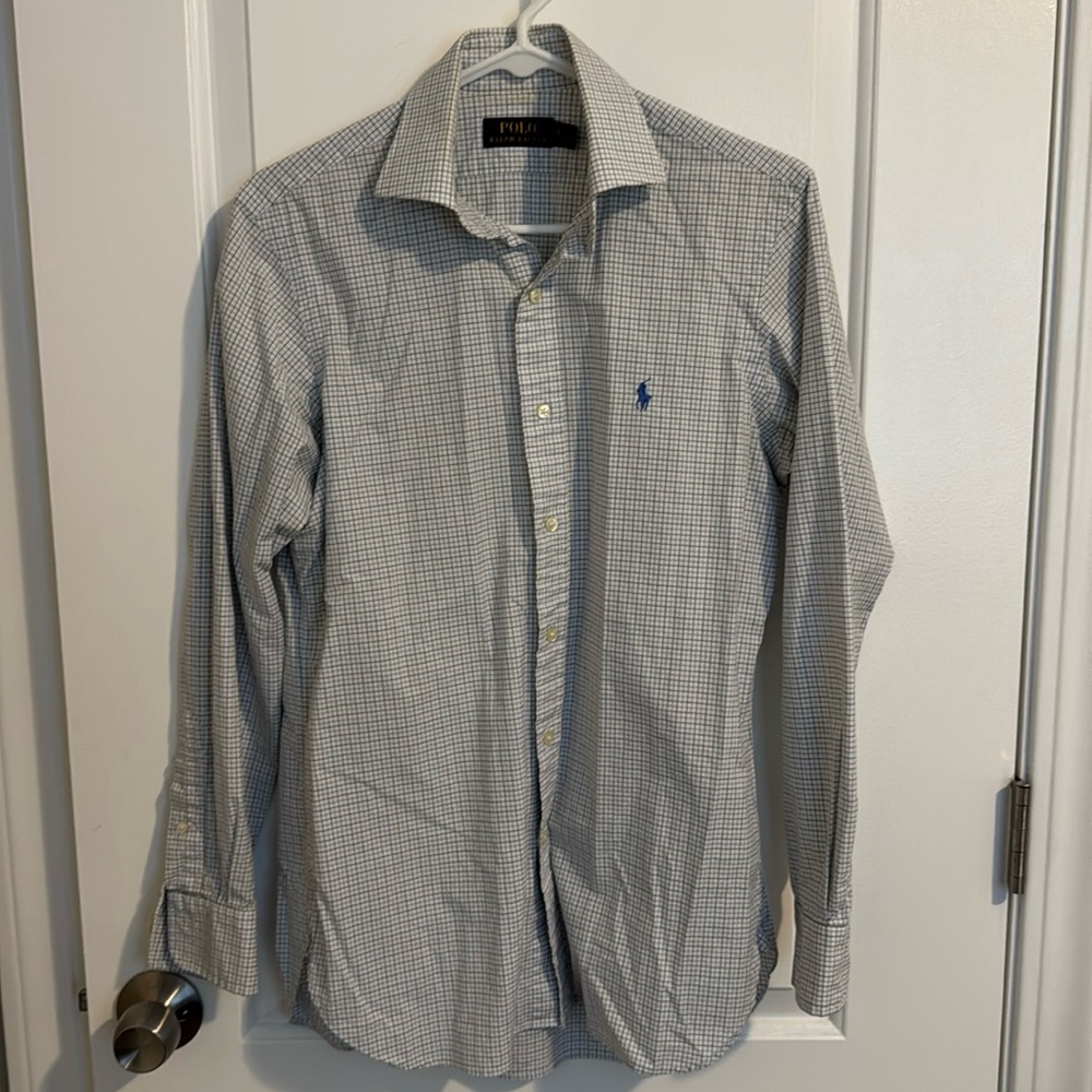 Polo by Ralph Lauren Men's Blue Checkered Shirt